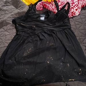 Torrid black sparkly tanktop